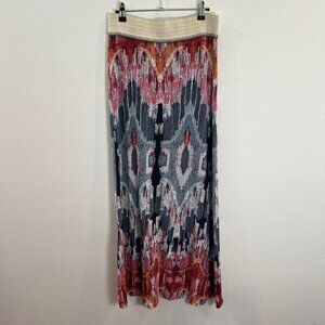 Anthropologie Vanessa Virginia Eka sweater knit maxi skirt ikat tribal jersey S